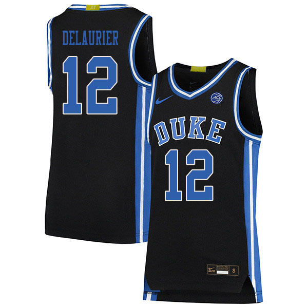 2020 Men #12 Javin DeLaurier Duke Blue Devils College Basketball Jerseys Sale-Black - Click Image to Close